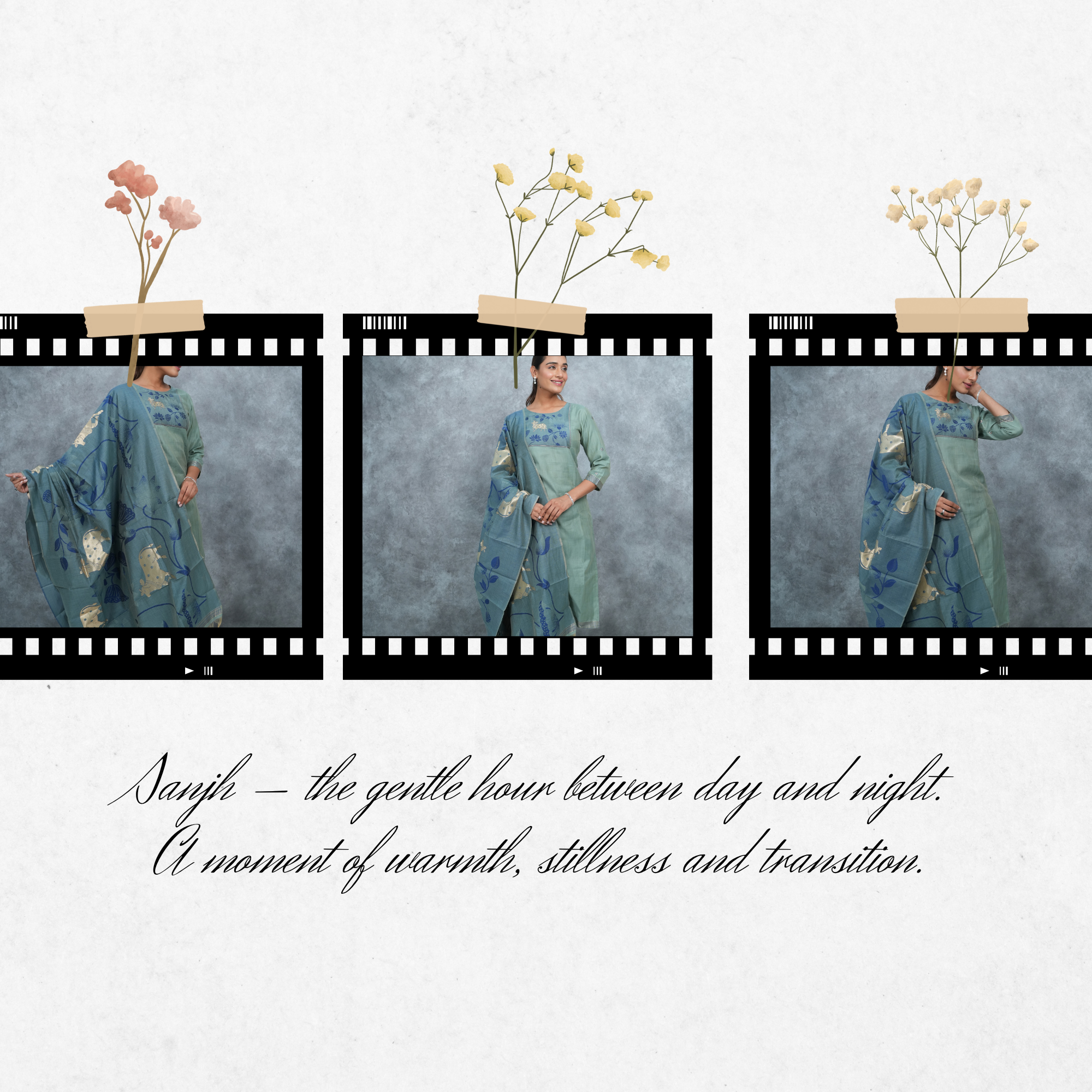 Sanjh Sutra Journal Page 6: Golden Zari Motifs